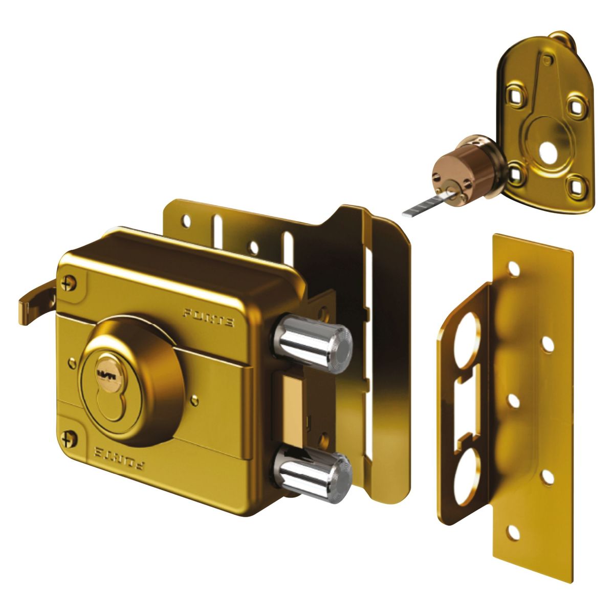 FORTE - Cerradura Alta Seguridad 840 Dorada