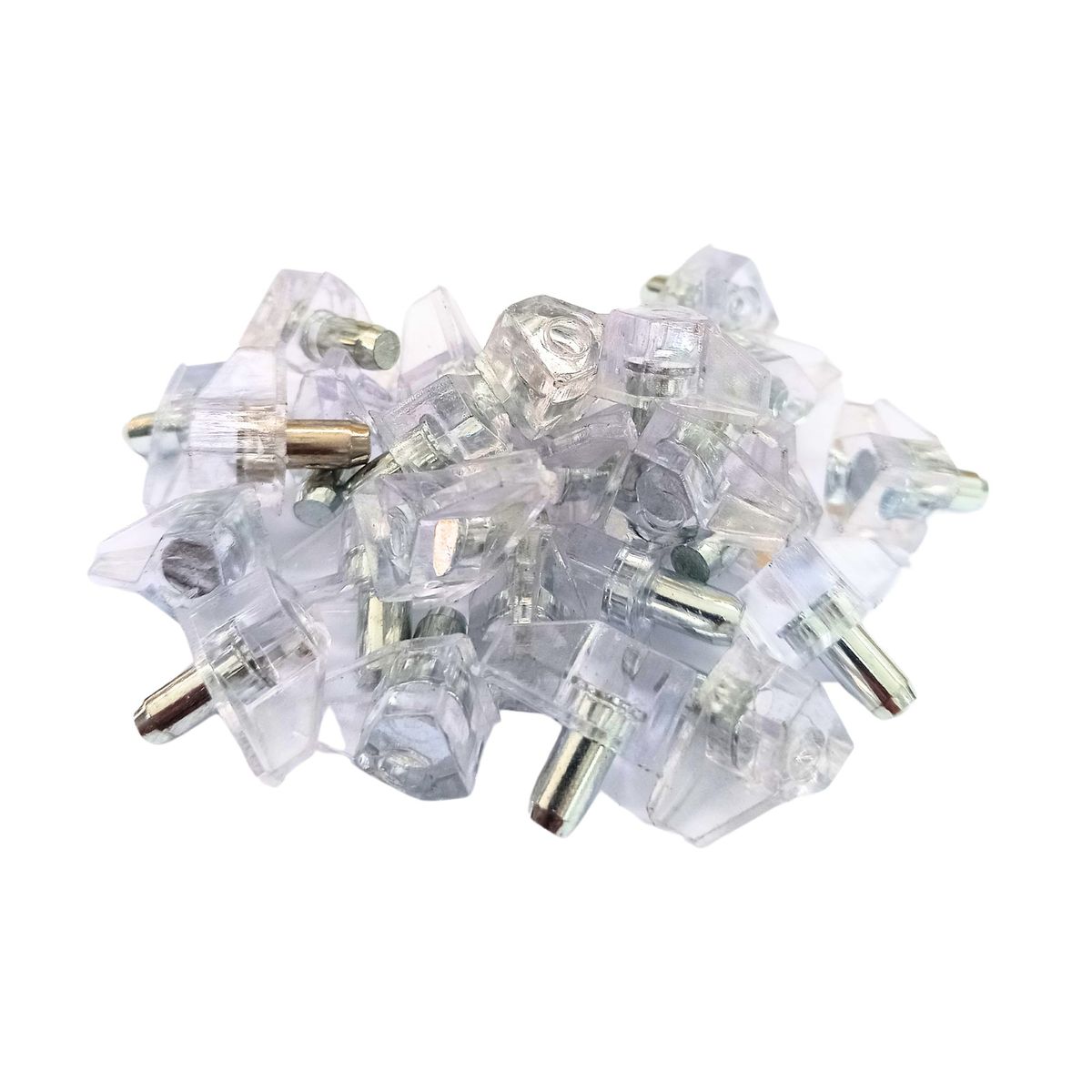 FIXSER - Pack x25 Soporte Metal/Plástico Transparente