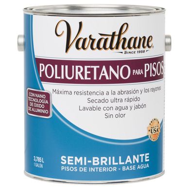 Poliuretano para Pisos Base Agua Varathane Semi-Brillante 3,785L