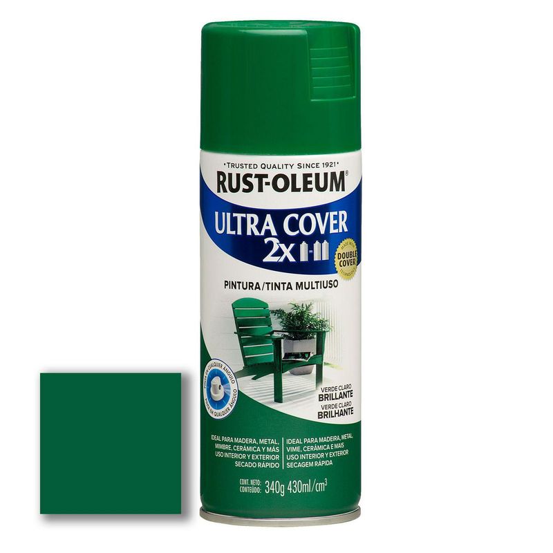  - Aerosol Multiusos Ultra Cover 2x Verde Claro Brill 340 Gr