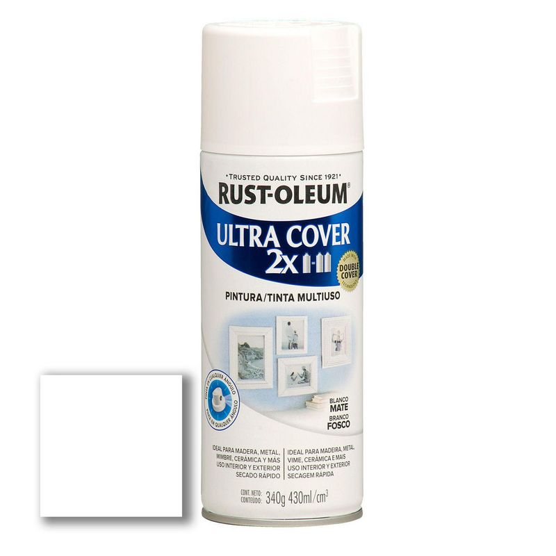  - Aerosol Multiusos Ultra Cover 2x Blanco Mate 340 Gr