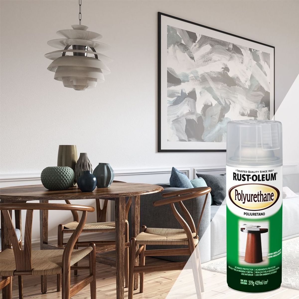 RUST OLEUM - Poliuretano en Aerosol Semi Brillante 319 Gr.