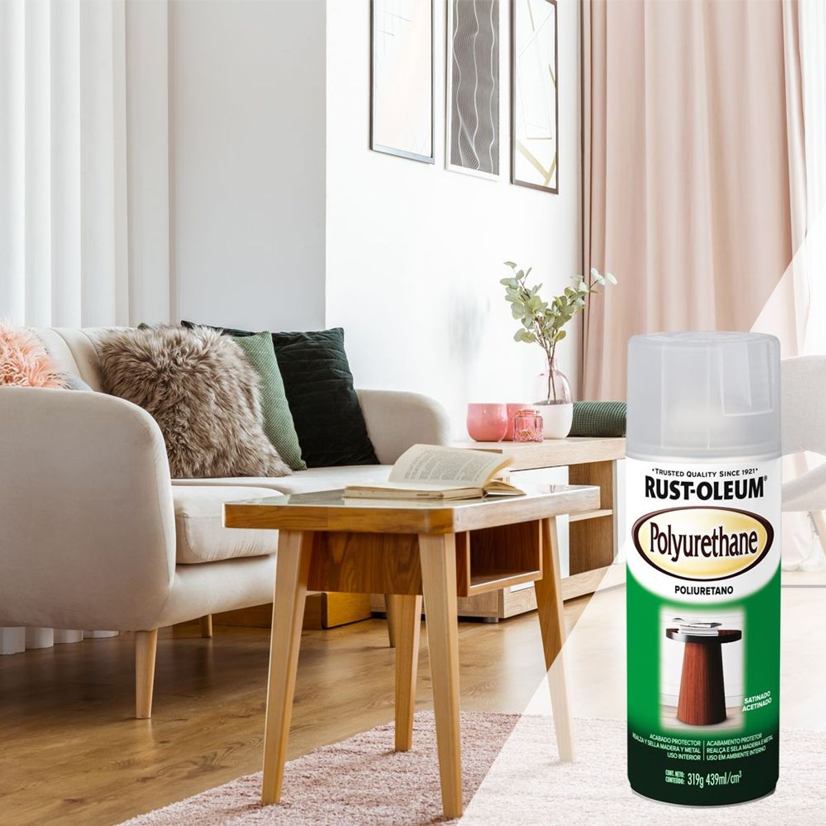 RUST OLEUM - Poliuretano en Aerosol Satinado 319 Gr.