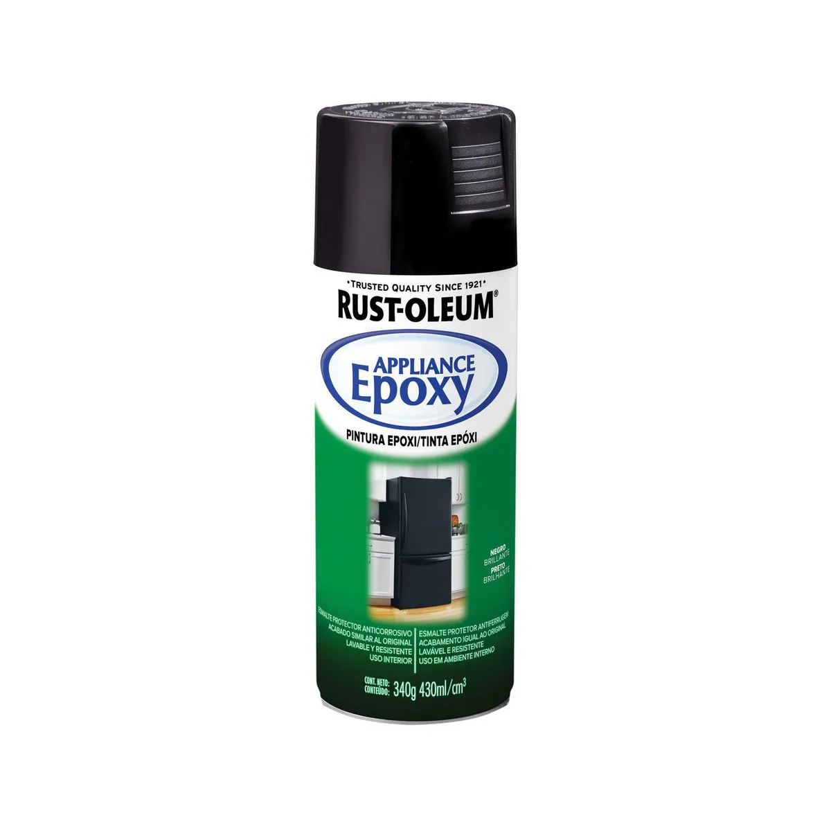 RUST OLEUM - Aerosol para Electrodomésticos Negro Brillante 340 Gr.