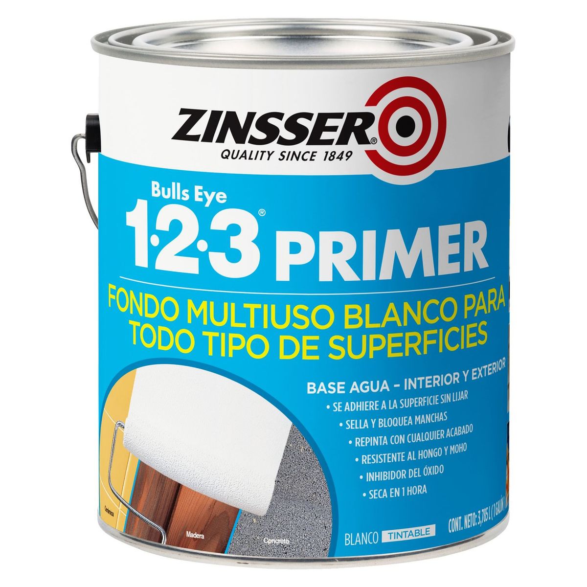 ZINSSER - Imprimante Zinsser 123 Fondo Multiuso 3,785 L