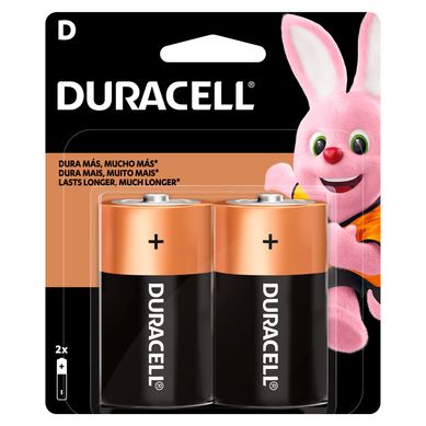 Pack de 2 Pilas Alcalinas Duracell D 1.5V