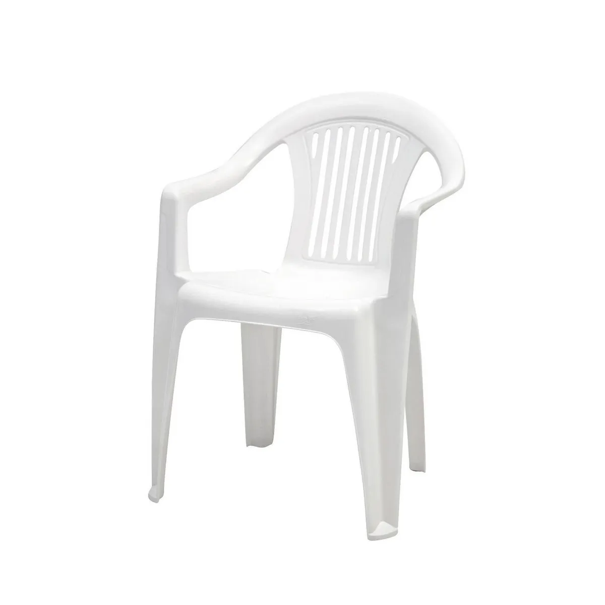 REYPLAST - Silla de Plástico Barcelona con Brazos Blanca