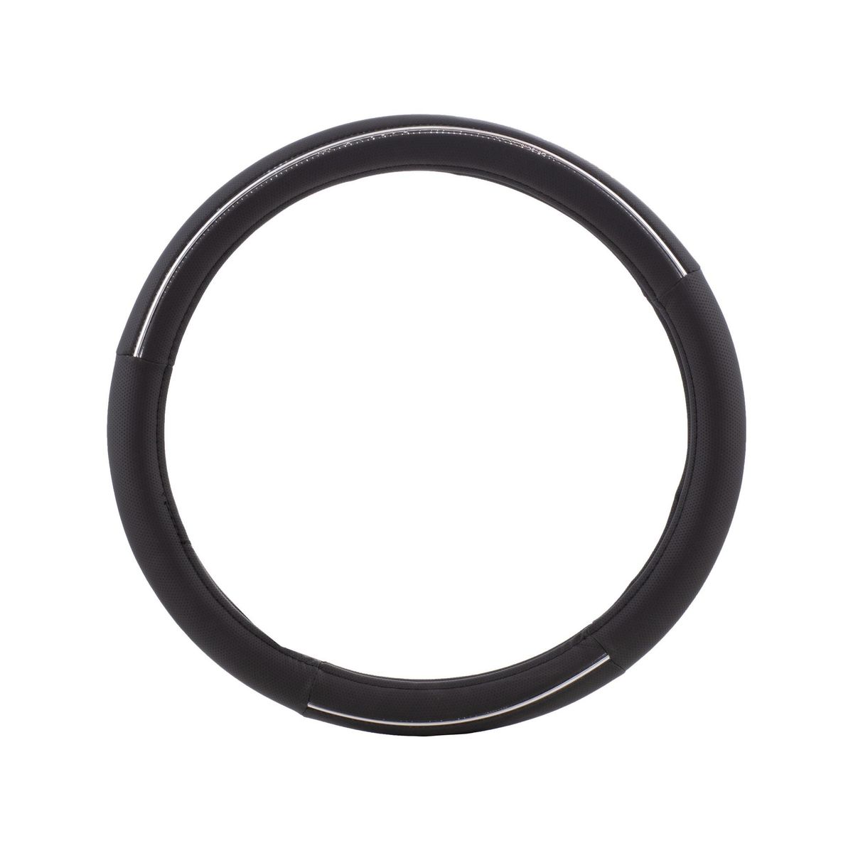 AUTOSTYLE - Funda Cubre Volante Para Auto Autostyle Cuerina Negro y Gris 39 cm