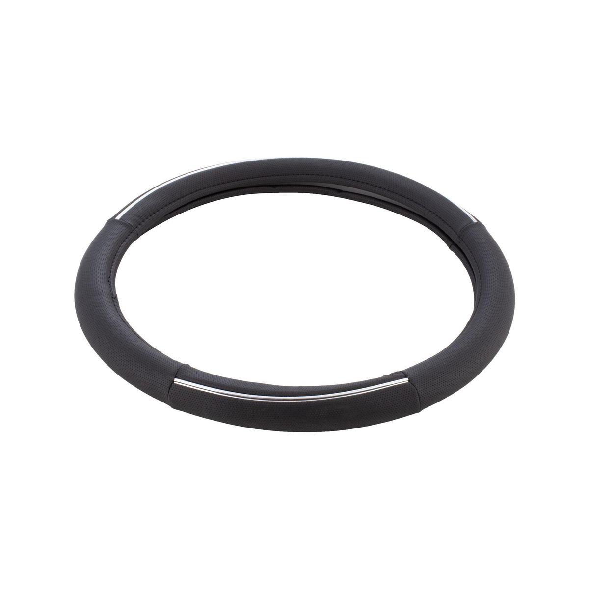 AUTOSTYLE - Funda Cubre Volante Para Auto Autostyle Cuerina Negro y Gris 39 cm