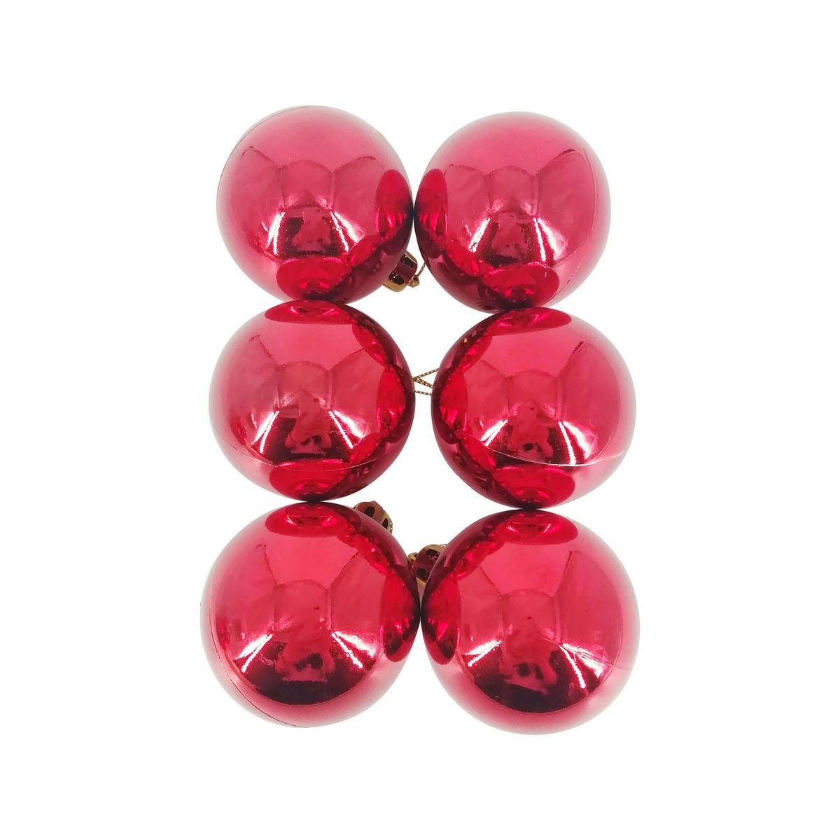 DEAR SANTA - 12 Esferas de Navidad Rojo 6cm