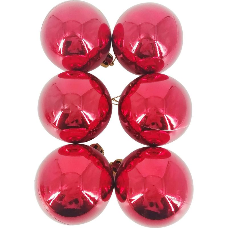 DEAR SANTA - Set 12 Esferas Brillo Roja Navidad 6cm