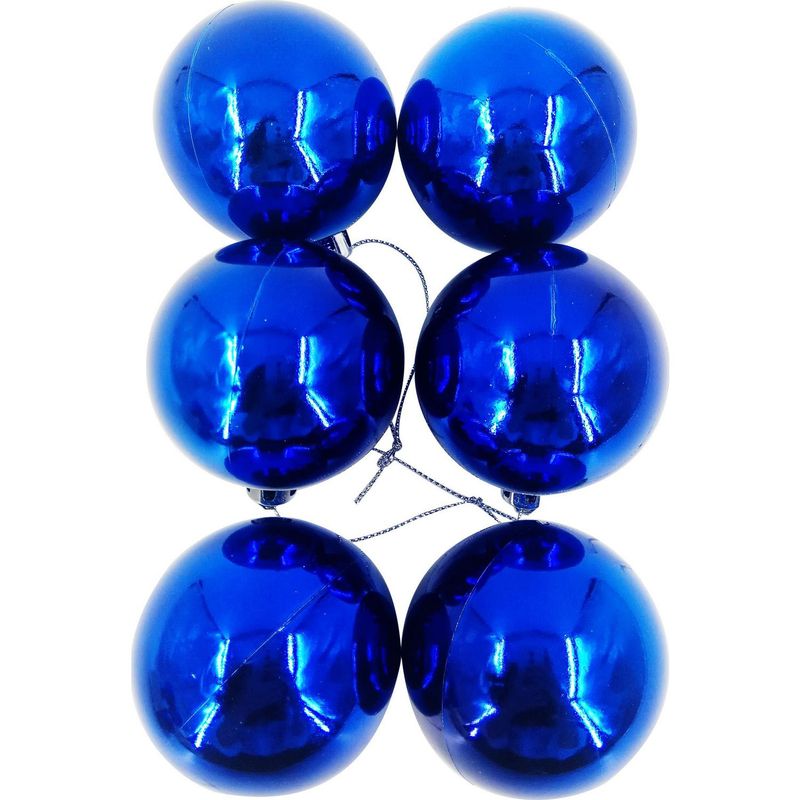 DEAR SANTA - Set 12 Esferas Brillo Azul Navidad 6cm