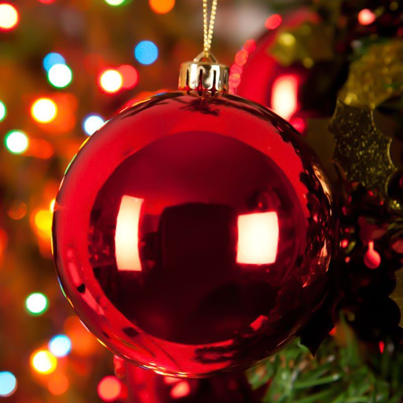 DEAR SANTA - Esfera Brillo Roja Navidad 15cm