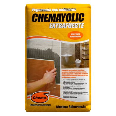 Pegamento en Polvo Chemayolic Gris Extrafuerte 25kg