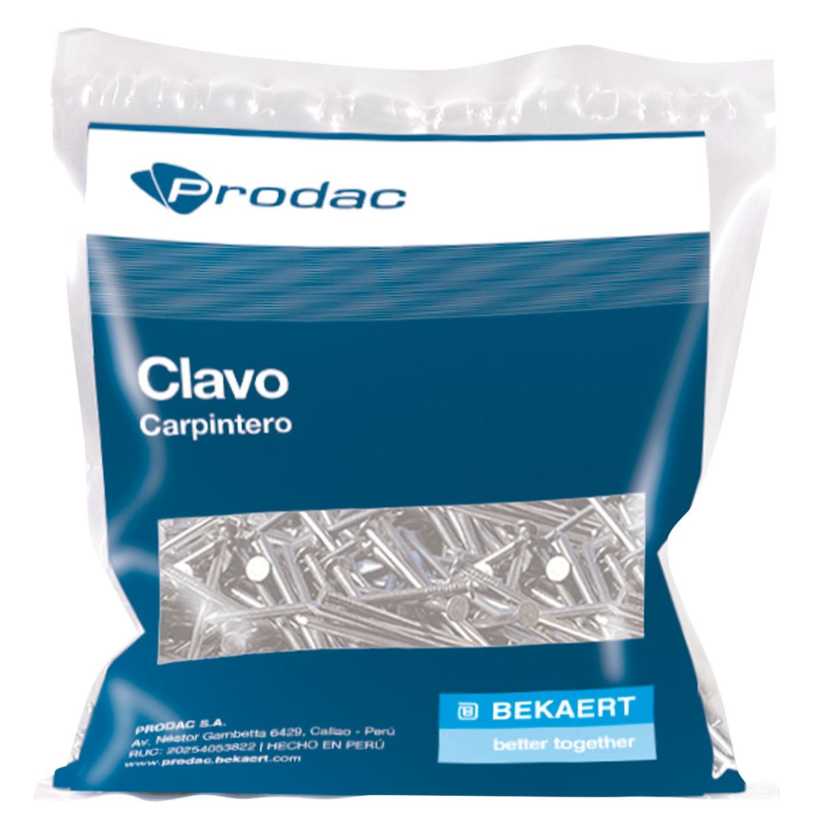 PRODAC - Clavo de 1/2Pulgada Carpintero sin Cabeza 500 gr