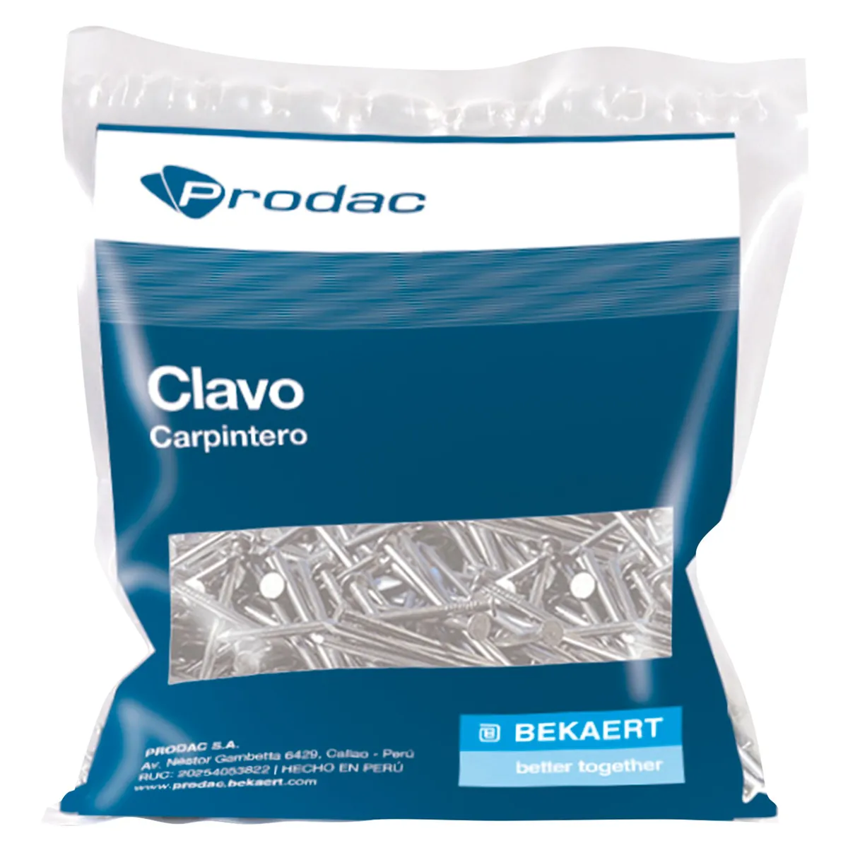 PRODAC - Clavo de 1Pulgada x 1.7 mm Carpintero sin Cabeza 500 gr