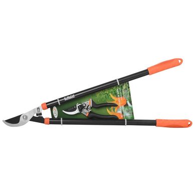Set de Tijeras Profesionales Metal y PVC Negro y Naranja 