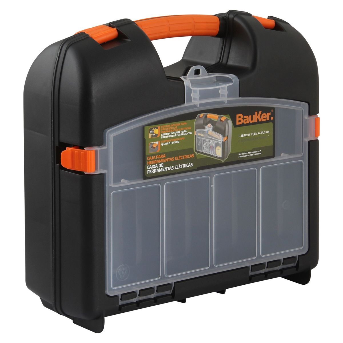 BAUKER - Caja Porta Taladros y Brocas Bauker