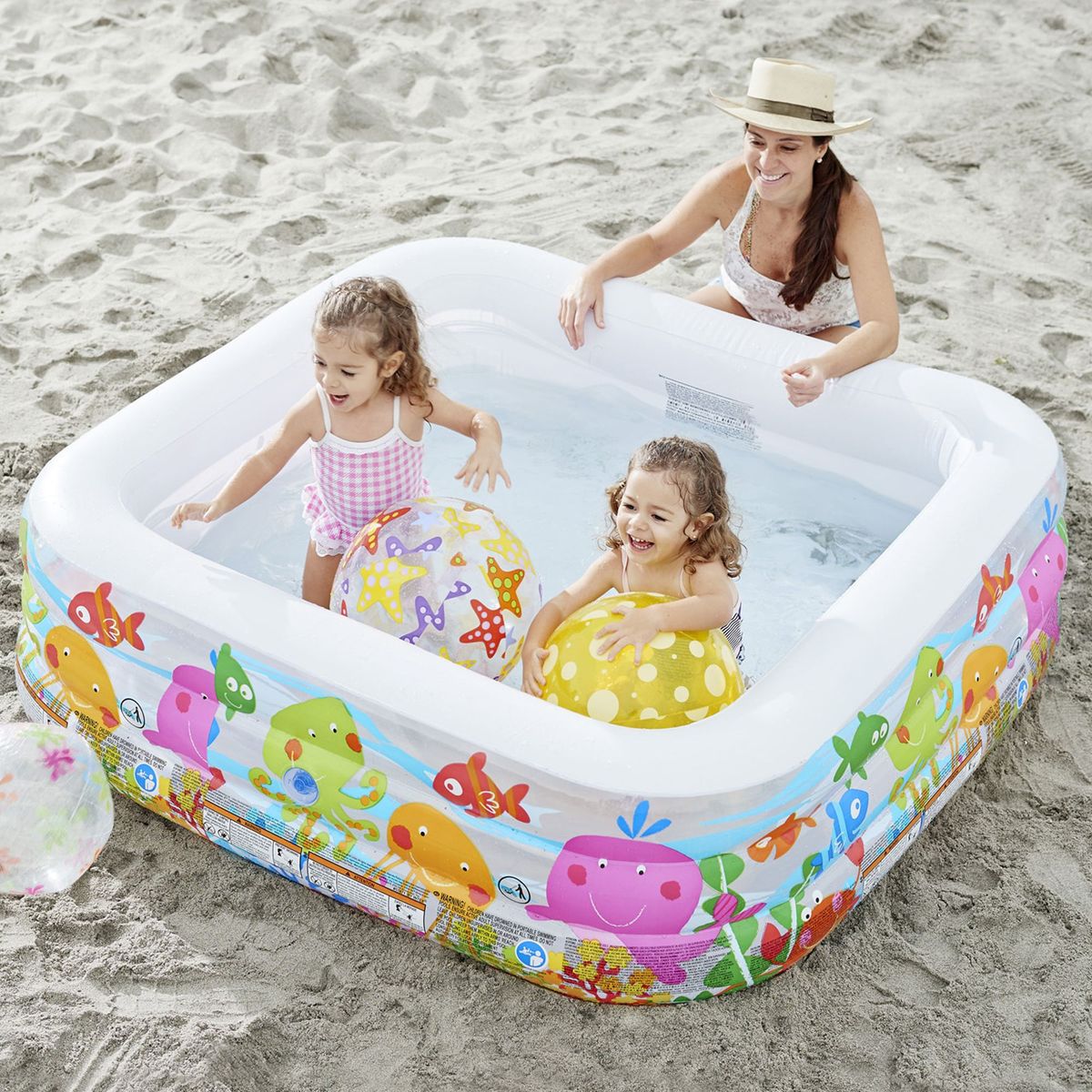 INTEX - Piscina Inflable 159x159x50cm Acuario Cuadrada