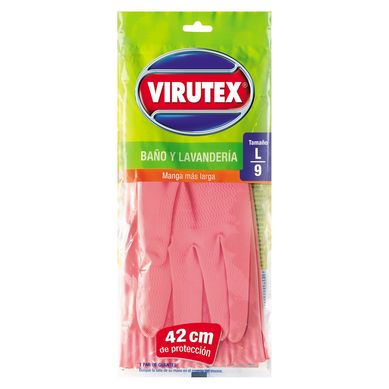Guantes de Ltex Multiuso Talla L  - Rosado