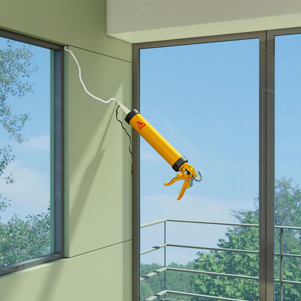 SIKA - Sellador Para Fisuras Interiores Sikacryl-150 x 300ml