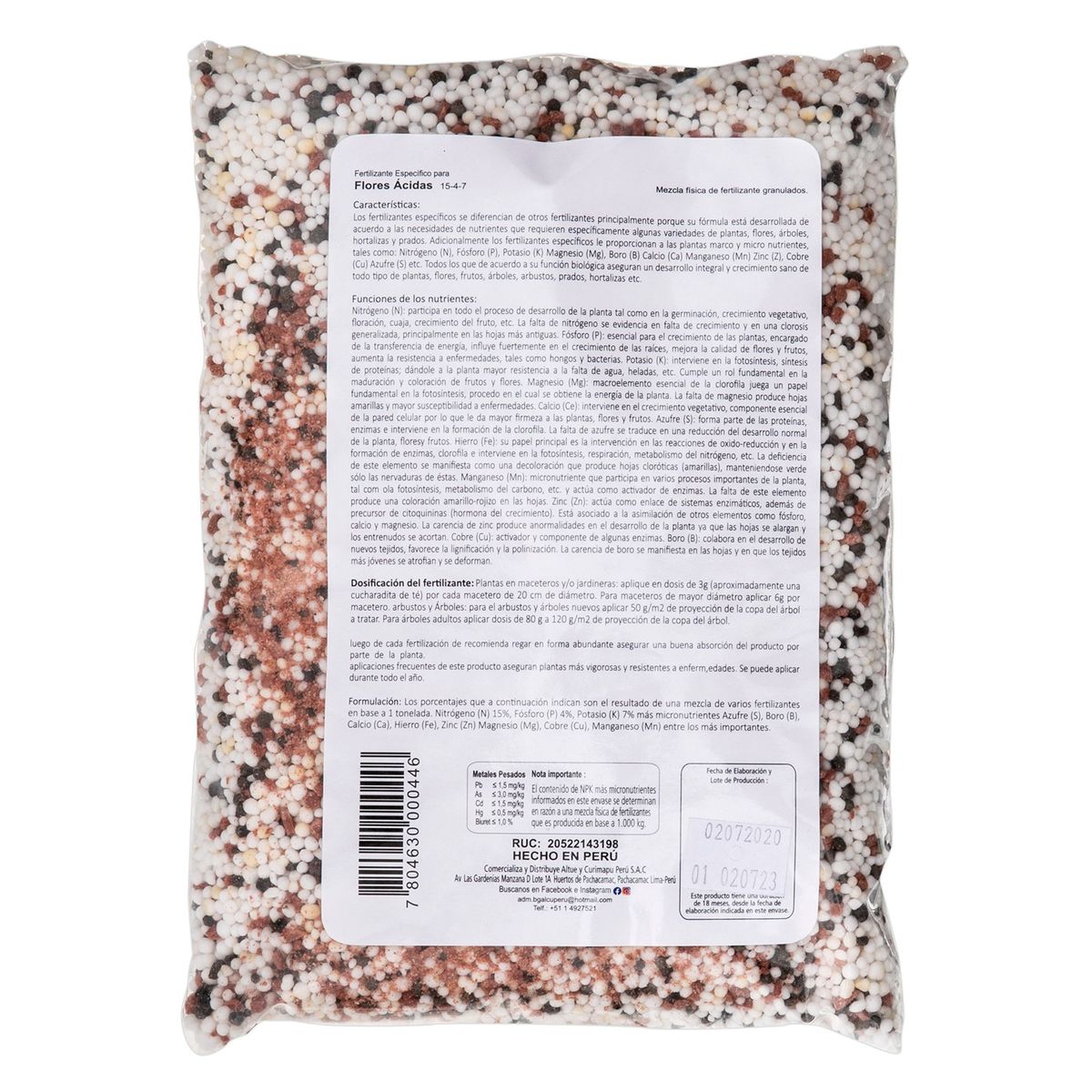 CM - Fertilizante para flores ácidas 1 Kg