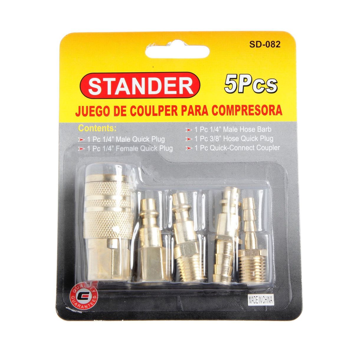 MAJOR - Acople Rápido de Bronce 1/4" 5 Piezas Major