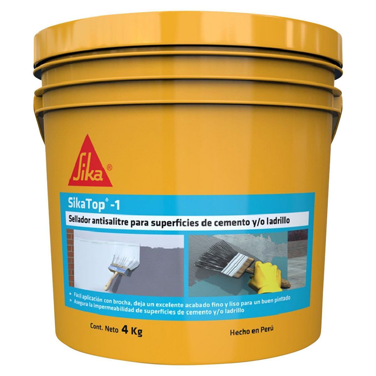 SIKA - Sika antisalitre y Humedad Sikatop 1 Gris x 4kg