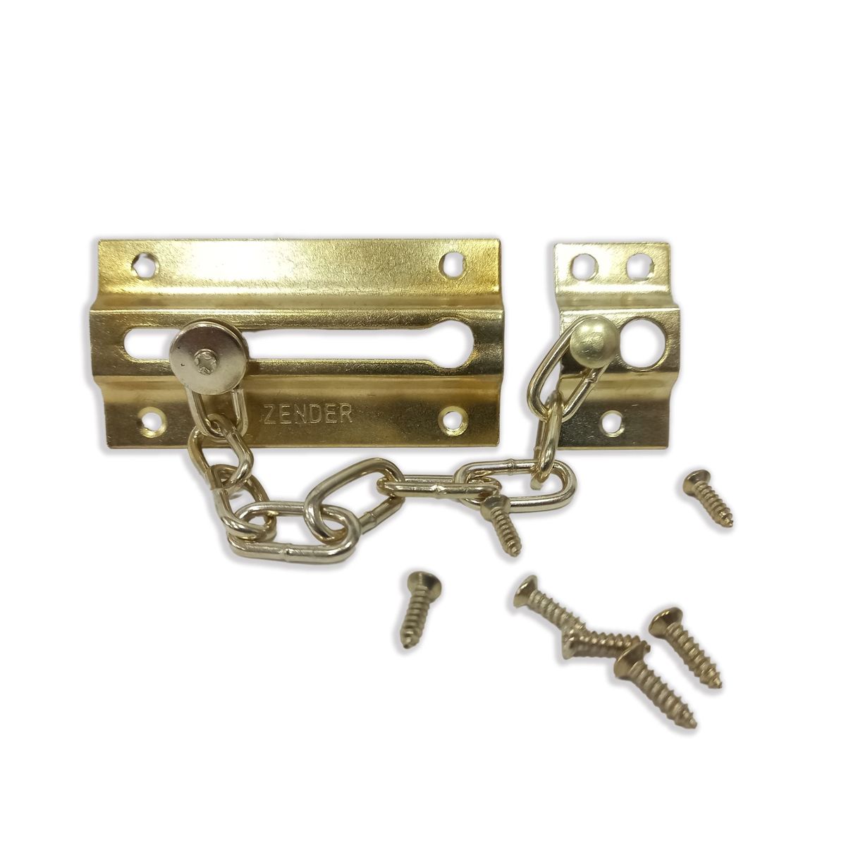 ZENDER - Cadena Seguridad para Puerta Dorado