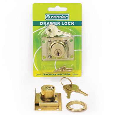 Cerradura Tambor Redondo Dorado