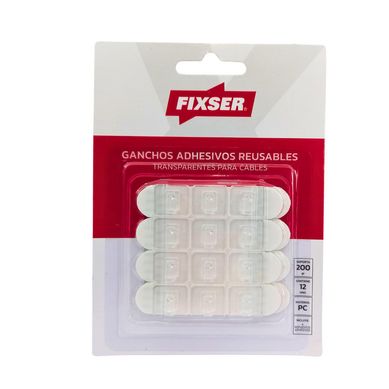 Gancho Adhesivo Transparente 225Gr x 6und