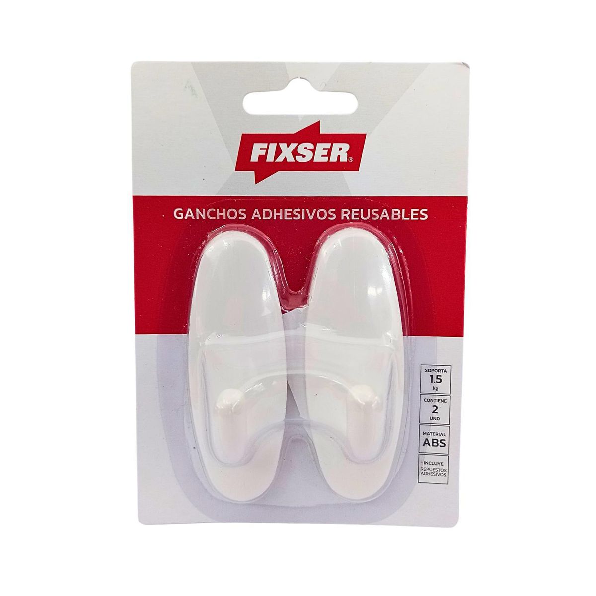 ZENDER - Gancho Adhesivo Reutilizable 1.5Kg x 2und