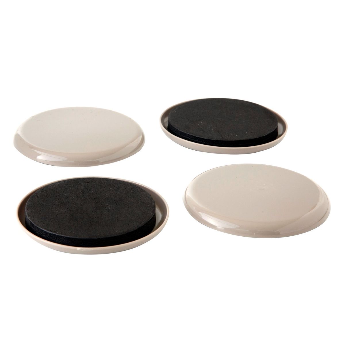 ZENDER - Pads de Plástico Alta Densidad Deslizantes 3 1/2" x 4 unid.