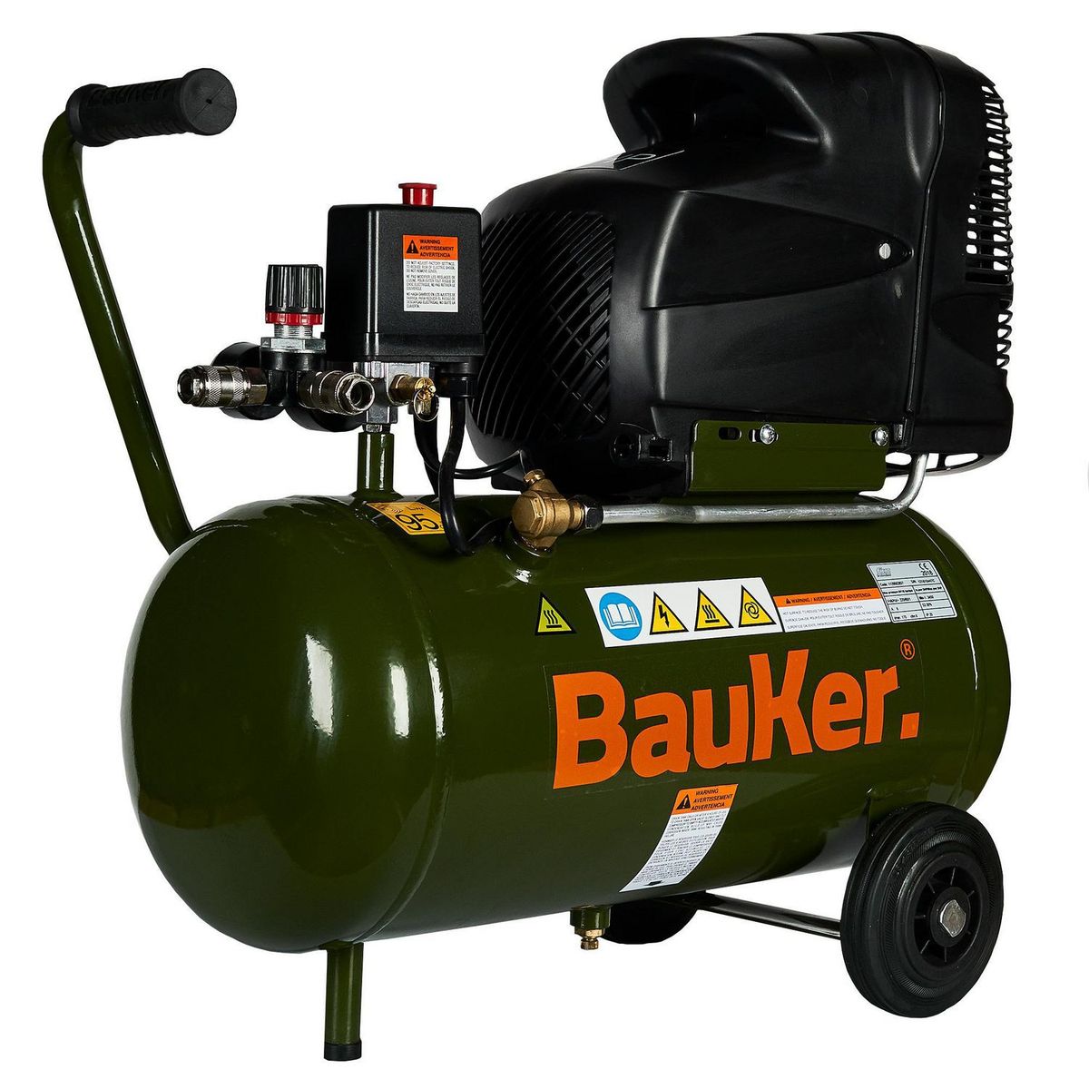 BAUKER - Compresor De Aire Eléctrico Bauker 2HP 25 Lt