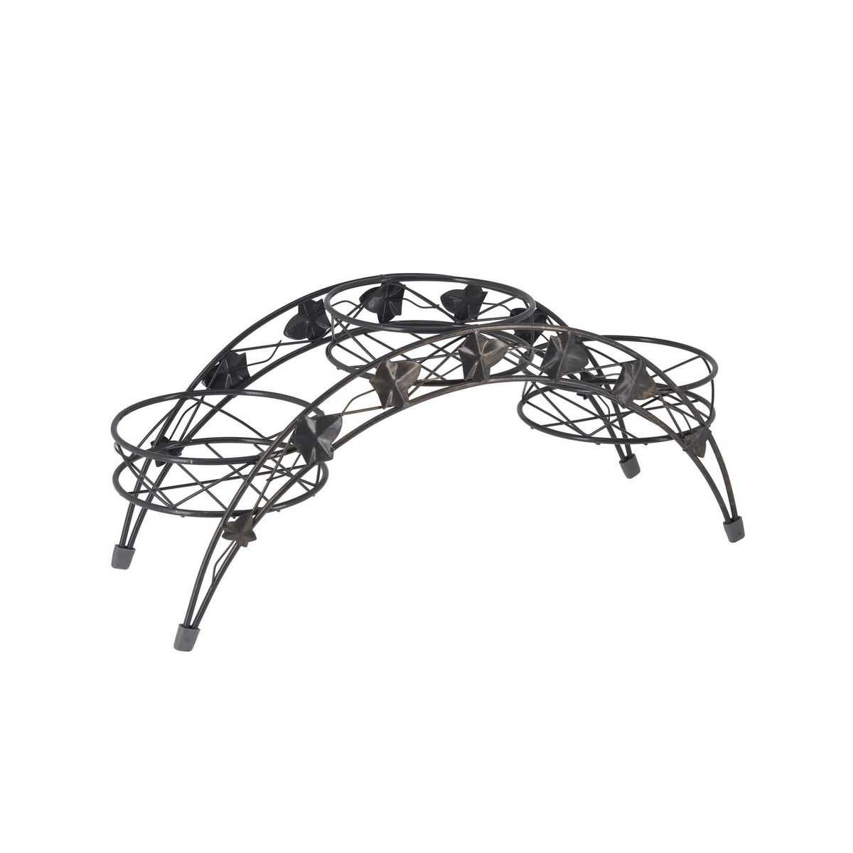 CASA BONITA - Soporte 3 macetas de metal 49x16x21 cm