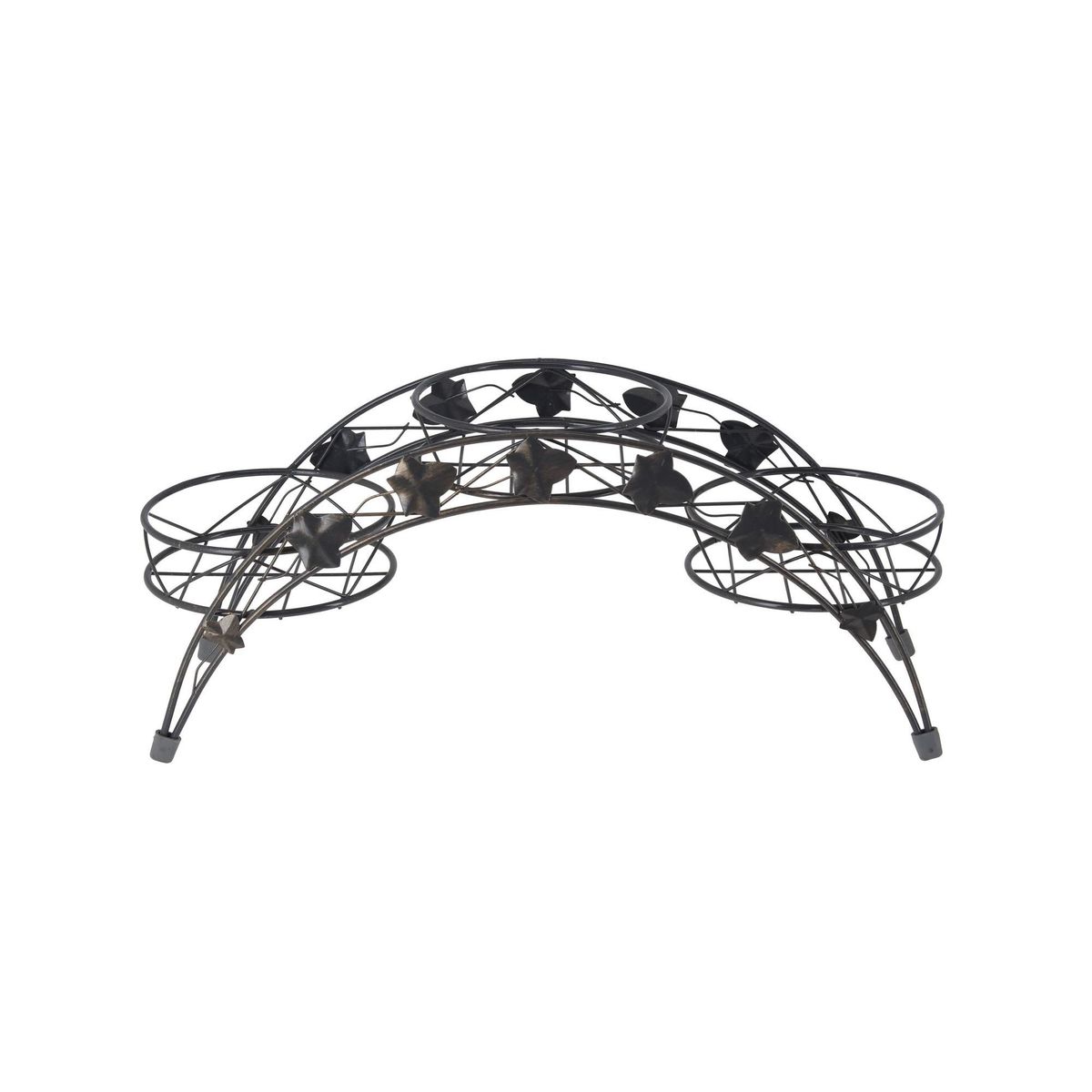 CASA BONITA - Soporte 3 macetas de metal 49x16x21 cm