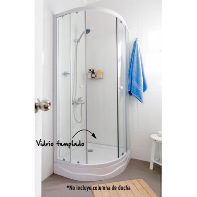 Cabina de Ducha Circular 80x80x200cm Blanca