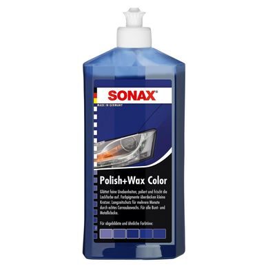Cera para Autos Sonax Polish + Wax Color Azul 500 ml