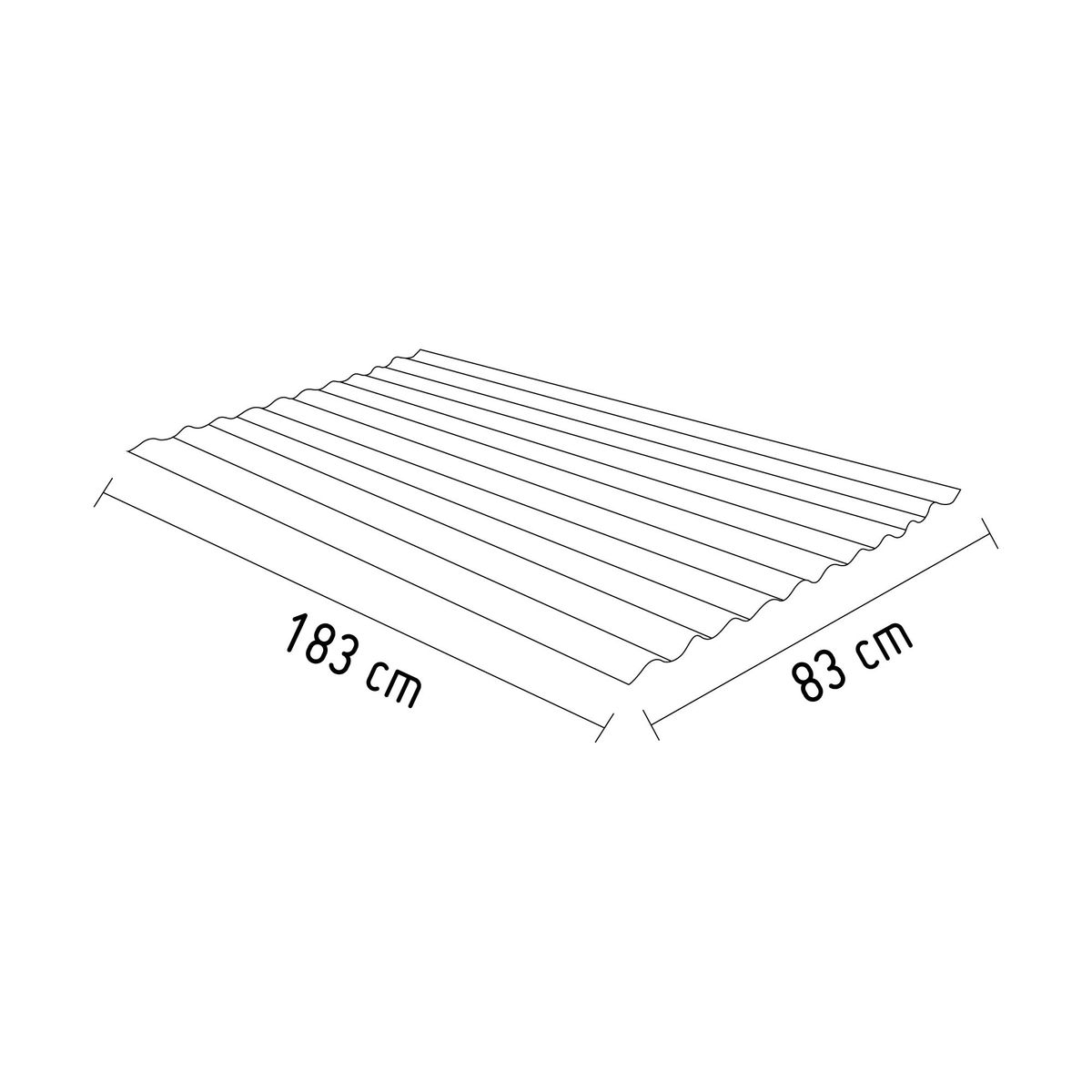 FIBRAFORTE - Techo Polipropileno 0.84x1.8mx0.8mm Techoplus Blanco