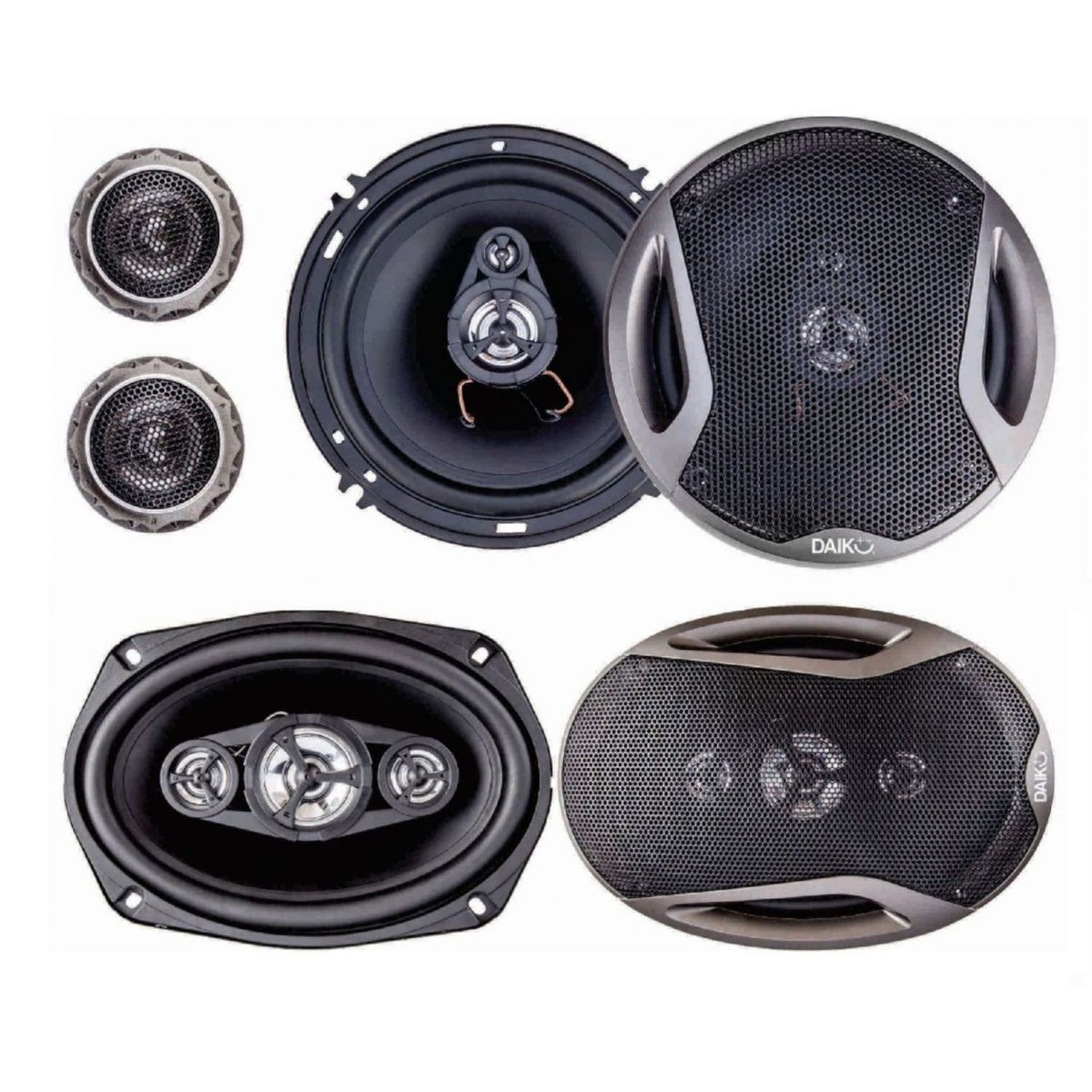 DAIRU - Set de 6 parlantes para automóvil