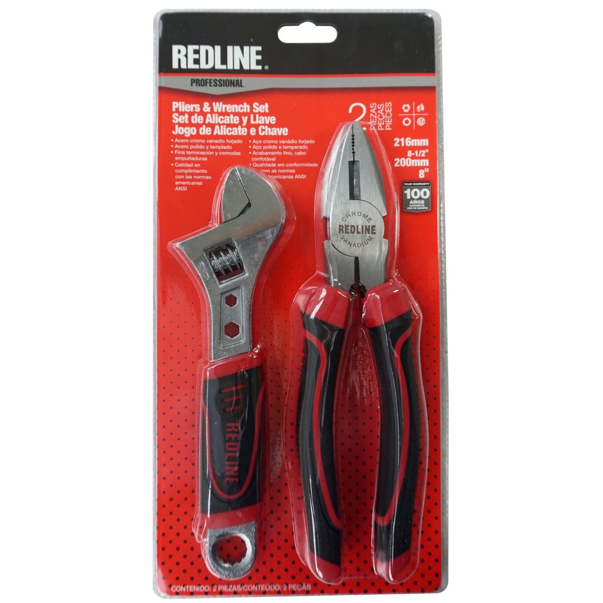 REDLINE - Juego De Alicates Redline  2 Piezas