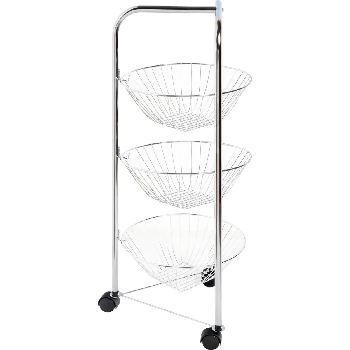 JUST HOME COLLECTION - Carrito Organizador Frutero 3 Niveles Gris