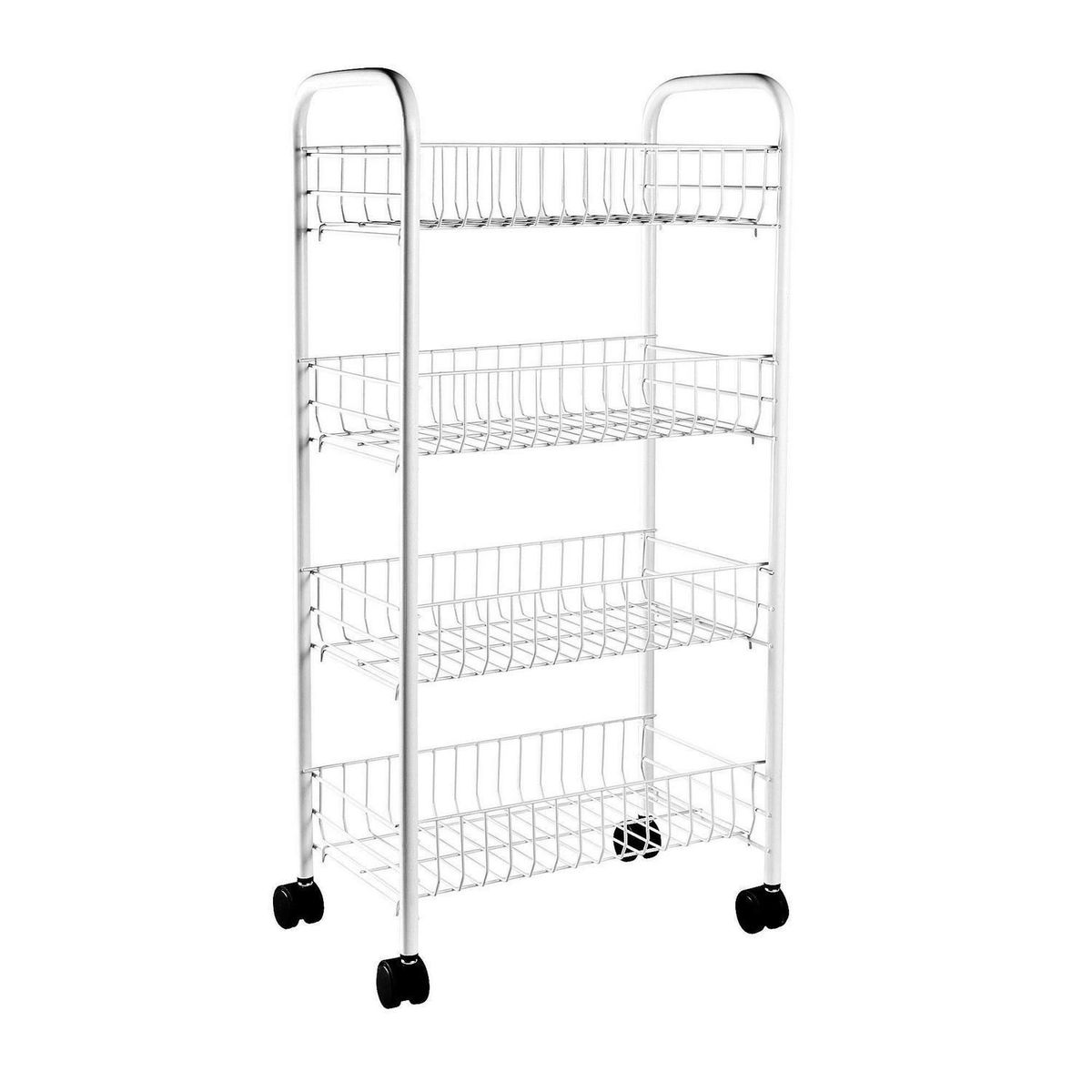 CASA BONITA - Carrito Organizador Verdulero 4 Niveles Blanco