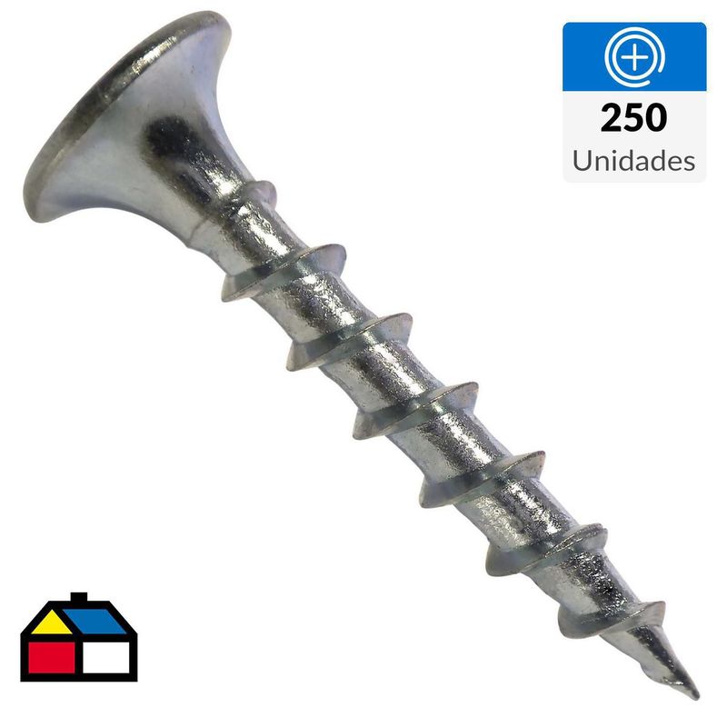MAMUT - Tornillo Volcanita CRS Zincado 6x1" x 250 unid