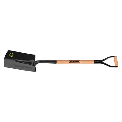 Pala Recta Acero Negro con Mango de Madera 21.6x6.8cm