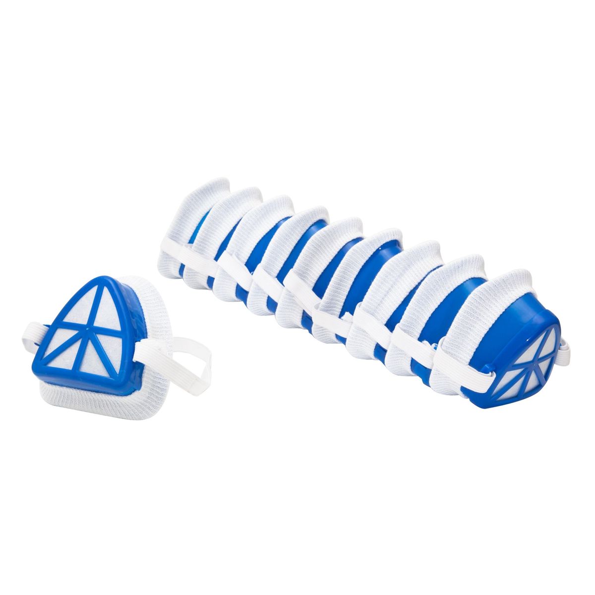 REDLINE - Respirador de Plástico Económico Azul Pack x 10 unid.