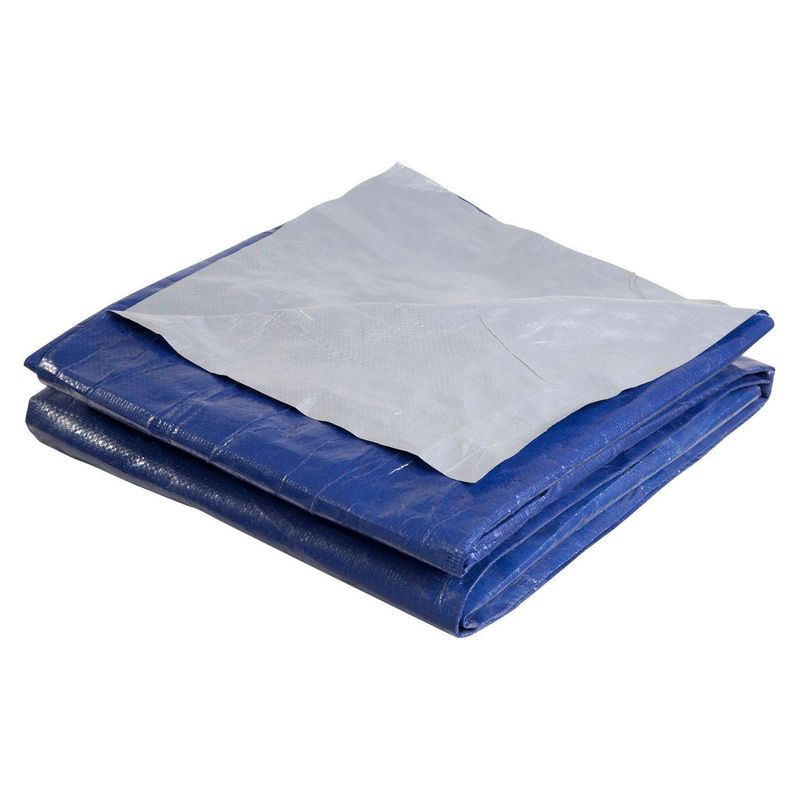 GENERICO - Manta Tejida Plástico 2 m x 2 m Azul por Metro Lineal