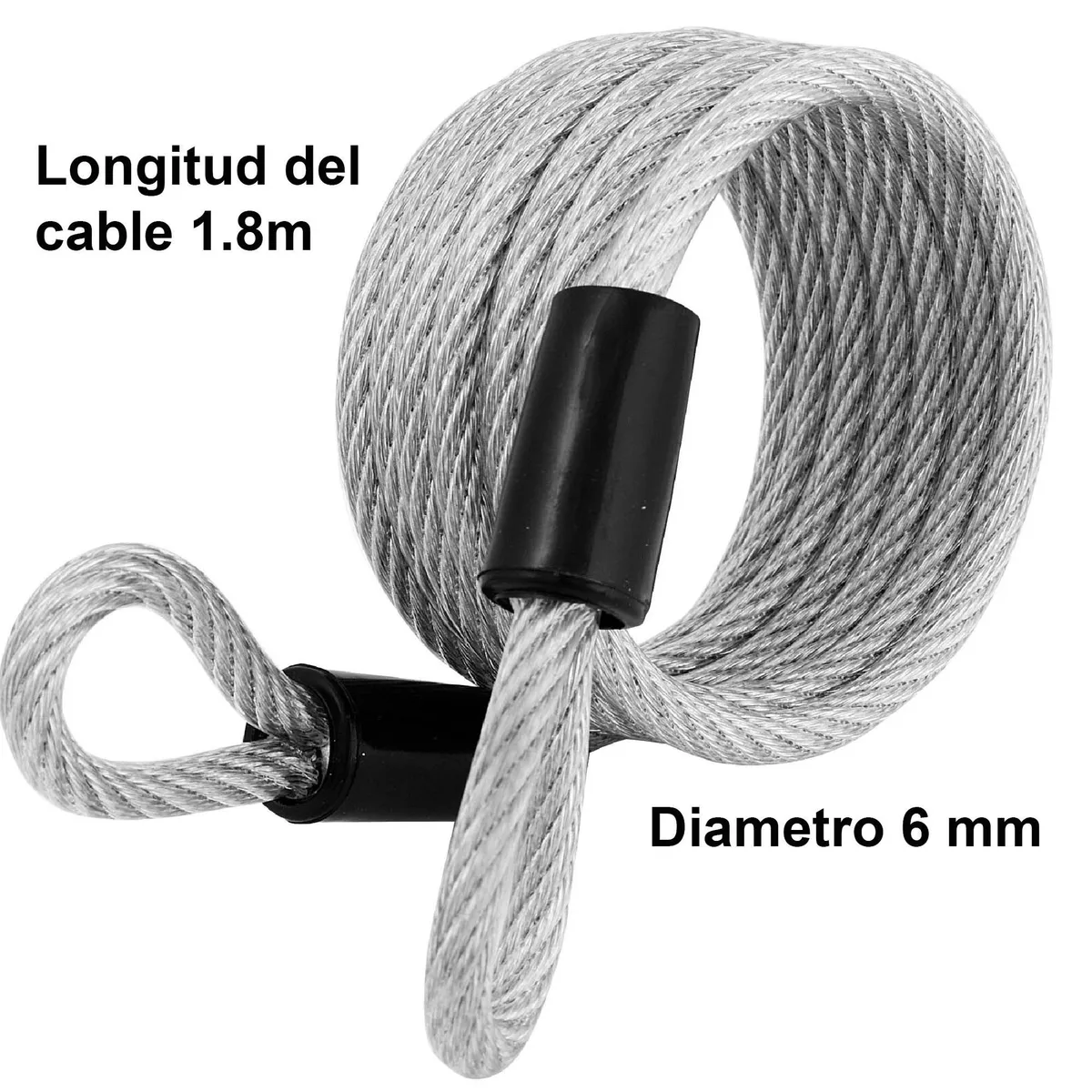 Cable con Cubierta Masterlock 65D 1.8 m, marca MASTERLOCK - Foto Principal