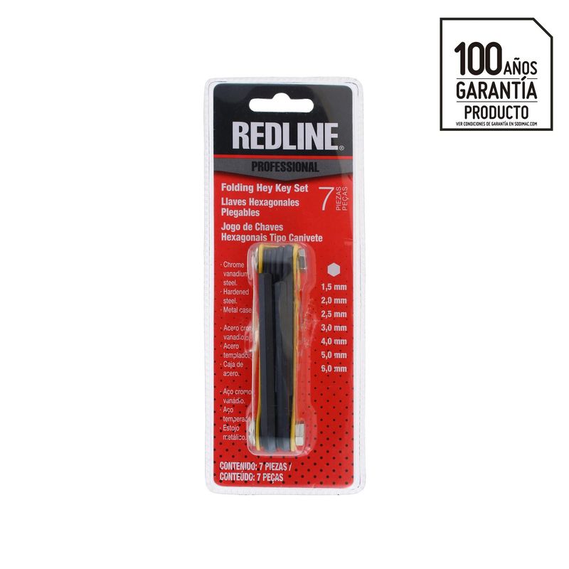 REDLINE - Juego De Llaves Allen Redline 7 piezas