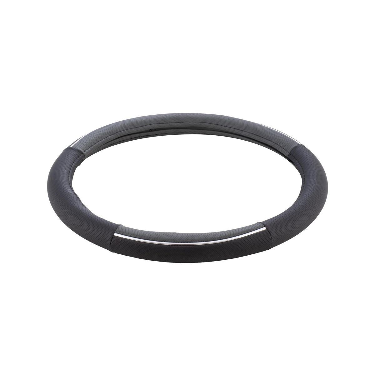 AUTOSTYLE - Funda Cubre Volante PVC Negro y Gris 38 cm